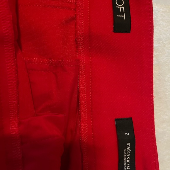 Loft Marisa skinny red pants - Picture 3 of 3